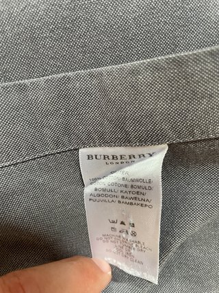 Camicia Burberry Uomo Grigia