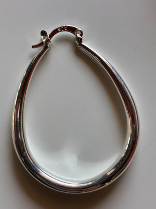 Pendientes Aro Ovalado Plata Ley 925