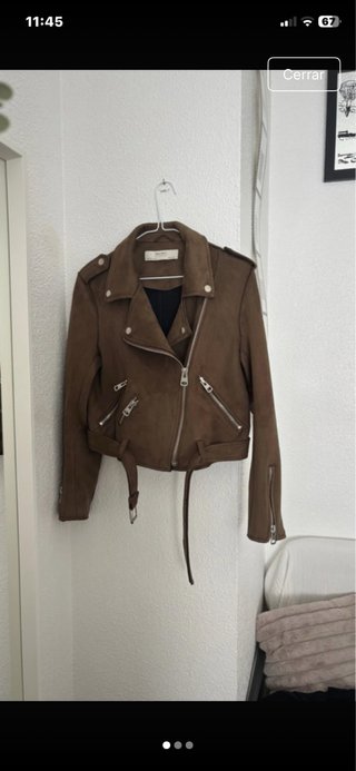 Chaqueta Biker Zara Marrón
