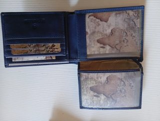 Portafoglio Cavallo Blu e Nero