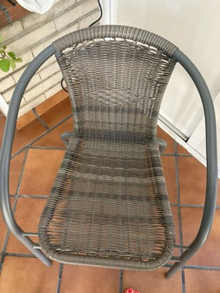Mesa Balcón 60cm y 2 Sillas Aluminio