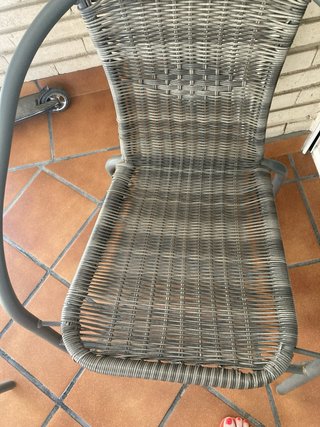 Mesa Balcón 60cm y 2 Sillas Aluminio