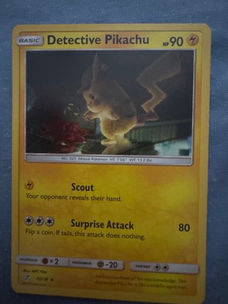 Lote 2 Cartas Pokémon: Ash y Detective Pikachu