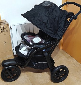 Silla de Paseo Chicco Activ3 Ebony con Protector