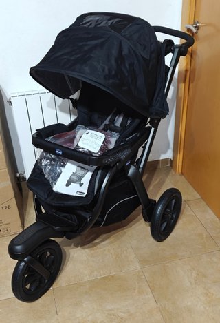 Silla de Paseo Chicco Activ3 Ebony con Protector