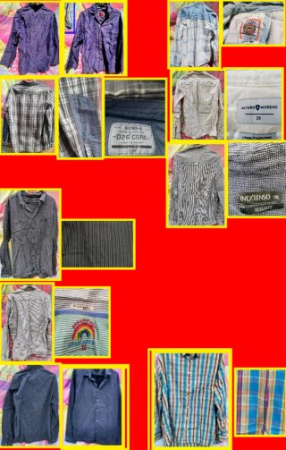 CAMISAS M.LARGA:MARCA,TALLA,DETALLES EN TEXTO:1X1€