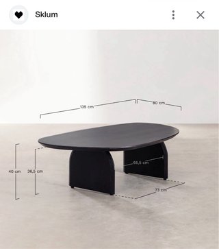 Mesa de centro negra moderna