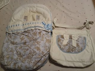 Saco de coche y bolso a juego