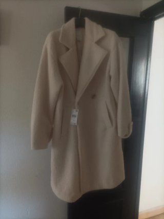 Abrigo Mango Blanco Talla S