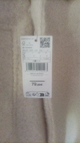 Abrigo Mango Blanco Talla S