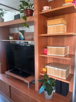 Mueble TV Salón Madera 190x210x55