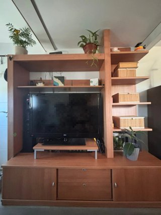 Mueble TV Salón Madera 190x210x55