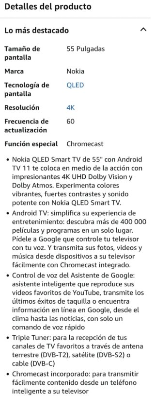 Televisor Nokia QLED Smart TV 55” 4K