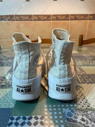 Converse Beige/Blanco Mujer Talla X