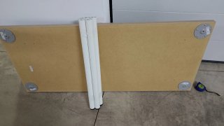 Mesa escritorio 140x60cm madera y metal