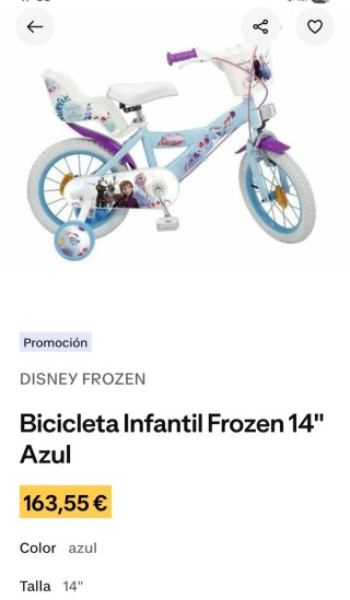 Bicicleta Frozen 16"