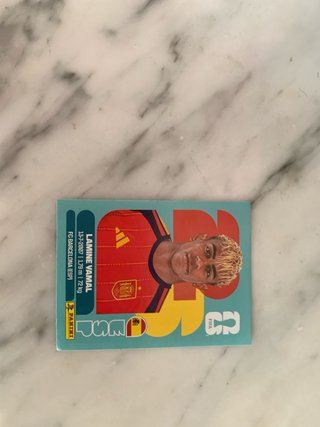 Cromos Panini Lamine Yamal y Bukayo Saka