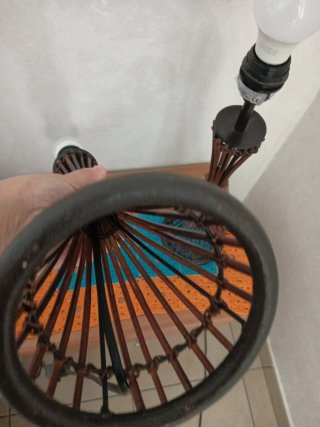 Coppia Lampade Design Bambù