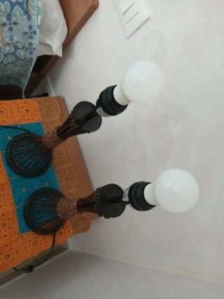 Coppia Lampade Design Bambù