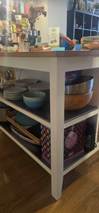 Isla de Cocina Ikea Madera y Metal