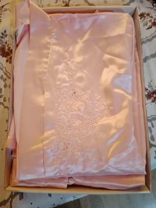 Conjunto lencería satinado rosa