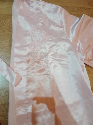 Conjunto lencería satinado rosa
