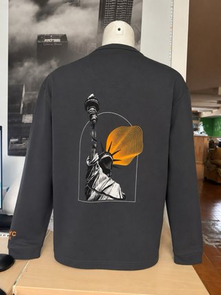 Camisa manga larga gris talla L grande