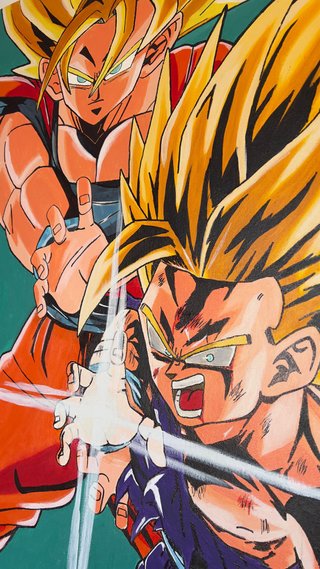 Pintura Lienzo Dragon Ball Goku y Gohan 100X80cm