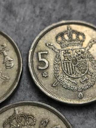Lote 3 monedas 5 pesetas Juan Carlos - 78 79 80