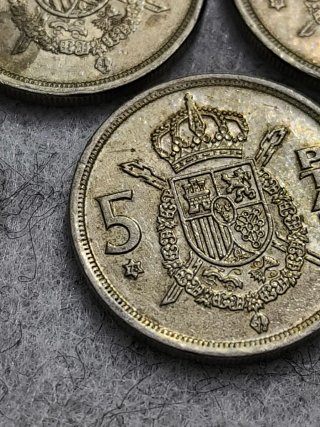Lote 3 monedas 5 pesetas Juan Carlos - 78 79 80