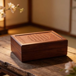 Caja Madera Tarot Flor de la Vida