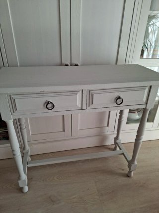 Mesa consola de madera blanca