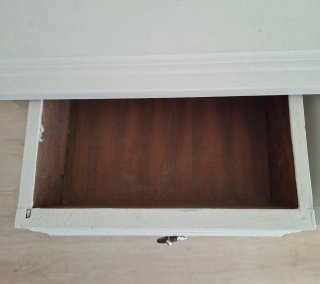 Mesa consola de madera blanca