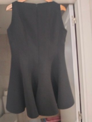 Vestido Zara Negro Volante Nuevo