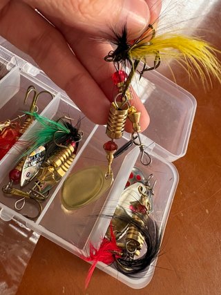 Lote 10 señuelos pesca variados