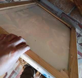 Quadro olio su tela Madonna con Bambino