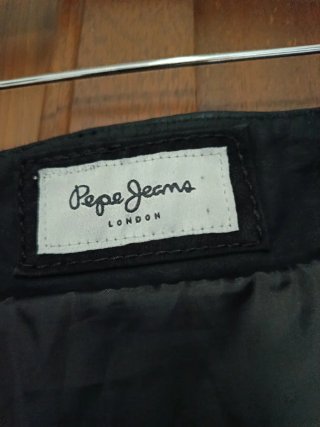 Falda Piel Pepe Jeans T.34 Negra