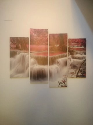 4 Cuadros Cascada Decoración