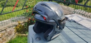Conjunto Moto Cuero Mujer Casco Botas y Guantes
