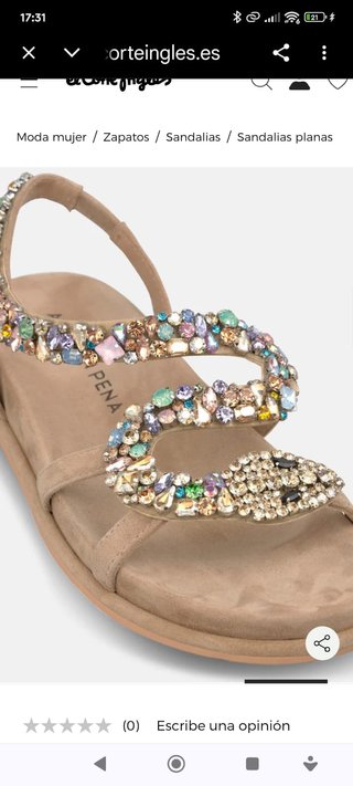 Sandalias Alma en Pena Doradas Pedrería