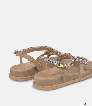 Sandalias Alma en Pena Doradas Pedrería
