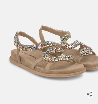 Sandalias Alma en Pena Doradas Pedrería