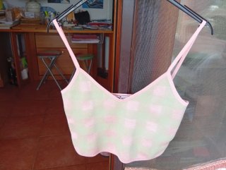 Set Zara giacchetto e top a quadri