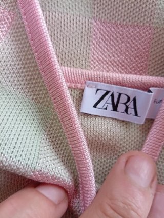 Set Zara giacchetto e top a quadri