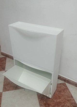 2 juegos de zapatero modular blanco