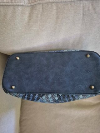 Borsa Lancetti Blu ecopelle