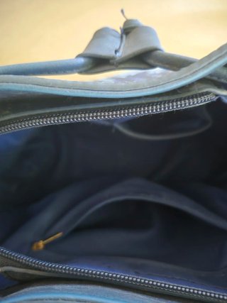 Borsa Lancetti Blu ecopelle