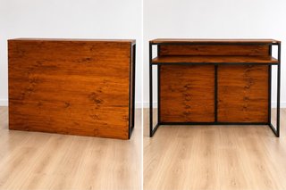 Mostrador madera y metal