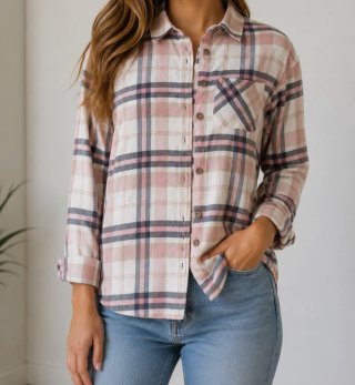 Camisa de franela cuadros mujer
