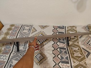 Estantería madera efecto flotante con soportes